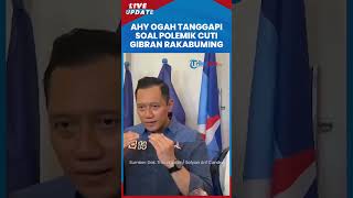 AHY Irit Bicara Menanggapi soal Gibran yang Kerap Cuti untuk Kampanye: Pertanyaan Lain Saja