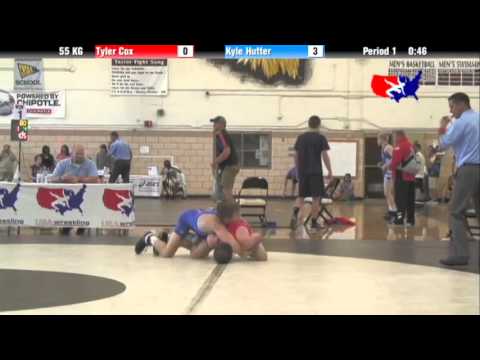 2012 Univ. WTT: 55 KG - Tyler Cox (Wyoming) vs. Kyle Hutter (HRWA)