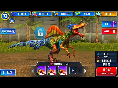NEW UNLOCK HYBRIDS SPINORAPTOR MAX X3 LEVEL 40 | HT GAME