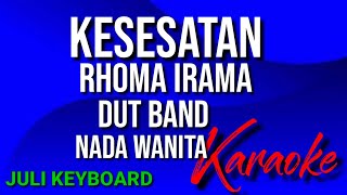 Download lagu KESESATAN - Rhoma irama | karaoke nada wanita | lirik | dut band mp3