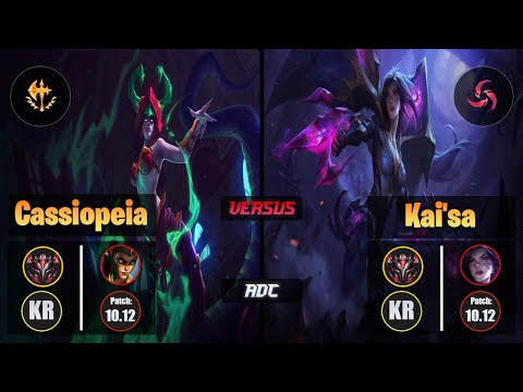 GrandMaster CASSIOPEIA [Conqueror] (ADC) VS  KAI'SA - Grandmaster KR Patch 10.12