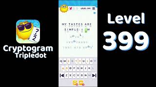 Cryptogram Tripledot Level 399 Answer | SolutionGuruji