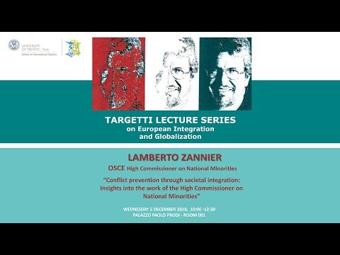 Targetti Lecture Series on European Integration and Globalization | Prof. Lamberto Zannier