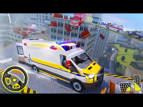 Stickman Ambulance Roof Jumping - City Rescue VAN Driving Simulator | Android Gameplay