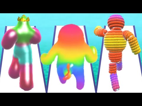 BLOB RUNNER 3D vs JELLY CLASH 3D vs ROPE-MAN RUN