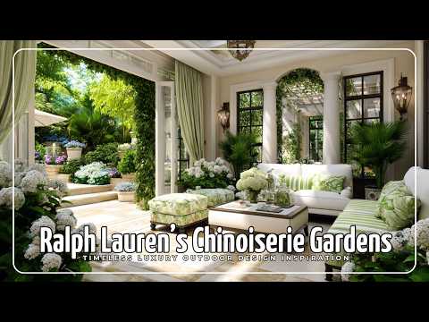 🌿 Inside Ralph Lauren’s Chinoiserie Garden Style: Elegant Outdoor Living Ideas