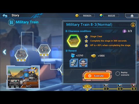 ROCKMAN X DIVE OFFLINE : Military Train 8-3 (Normal) Deep Element Hidden
