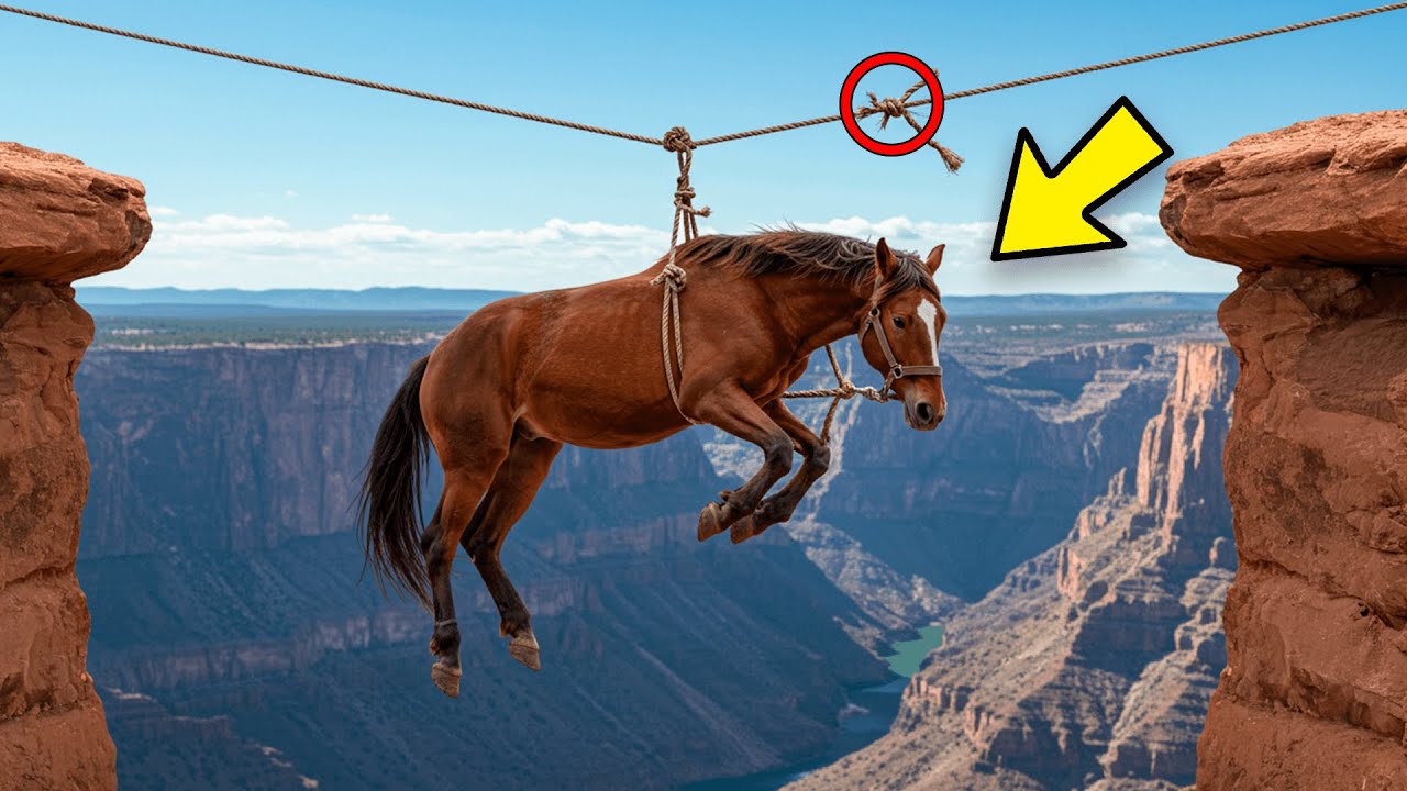 MILIONÁRIO pendura CAVALO AMARRADO no PENHASCO, mas o que acontece depois…