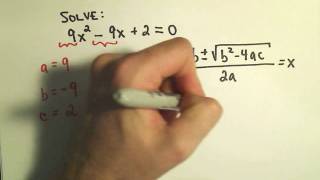 Solving Quadratic Equations using the Quadratic Formula - Example 1