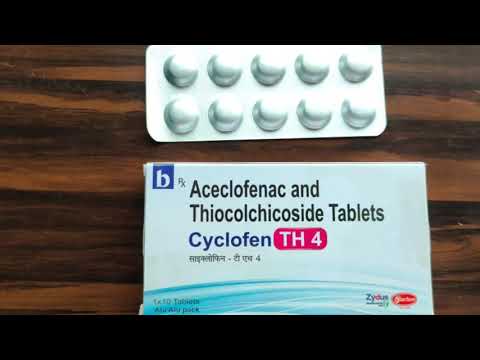 Aceclofenac and Thiocolchicoside tablet review in hindi | cyclofen th4 tablet