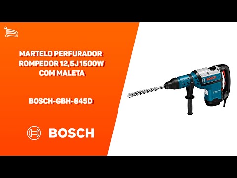 Martelo Perfurador Rompedor GBH-845D 12,5J 1500W  com Maleta - Video