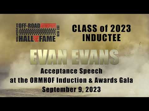 Evan Evans 2023 ORMHOF Inductee Acceptance Speech