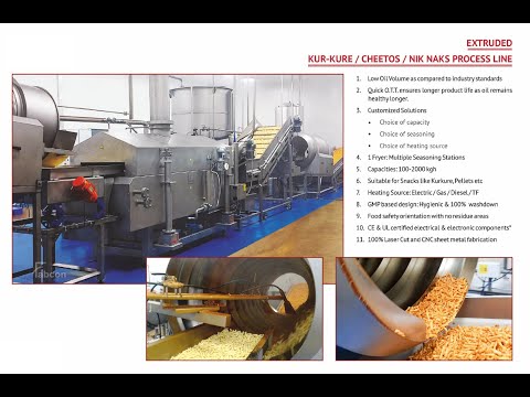 Extruded Snack: Kurkure / Cheetos / Nik Naks Frying Line