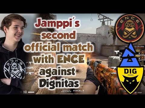 ENCE Jamppi 's second official match with ENCE vs Dignitas in Dust2