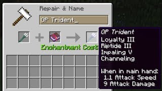 OP ENCHANTED TRIDENT IN MINECRAFT 1.3 (MCPE 1.3 Beta)