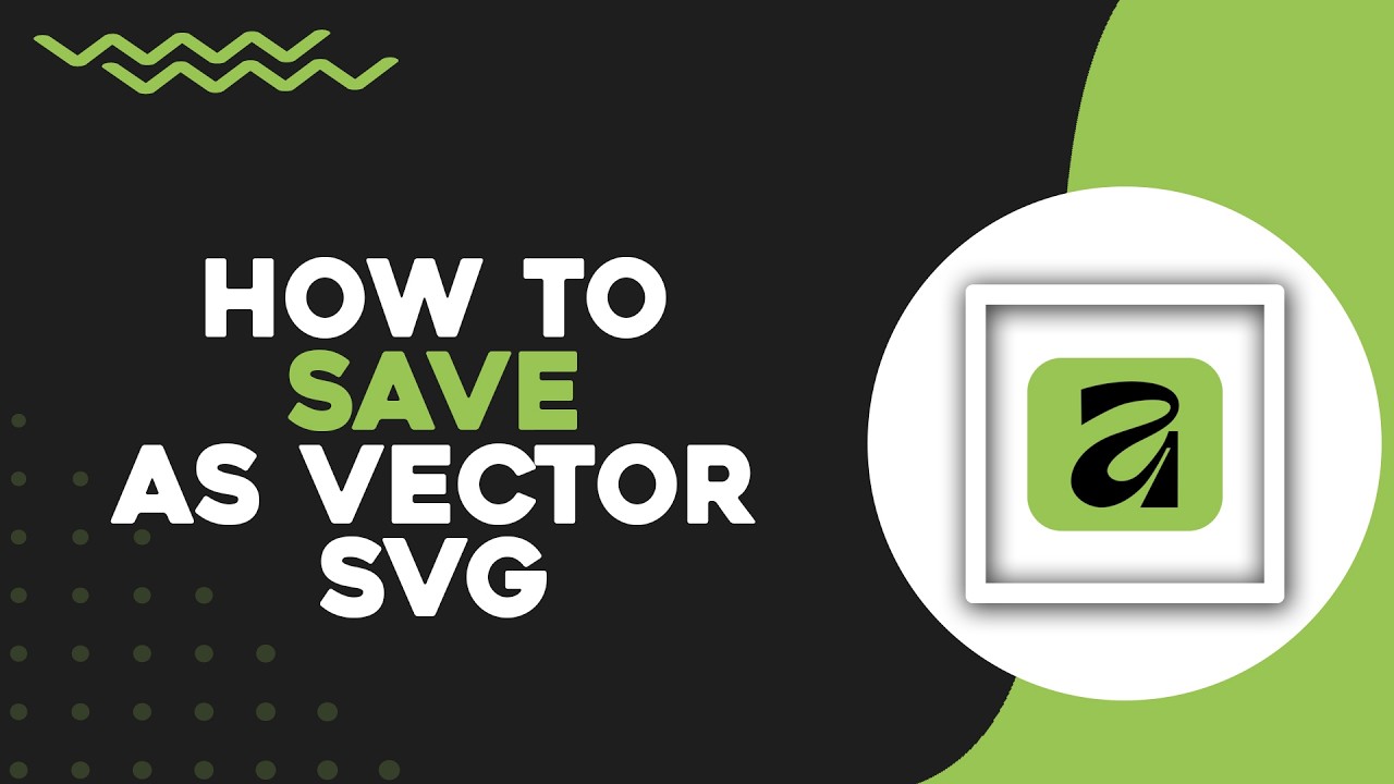 How To Save as Vector SVG in Affinity (Quick Tutorial)