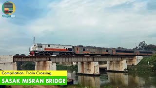 preview picture of video 'Kompilasi Kereta Api Melintasi Jembatan Sasak Misran'