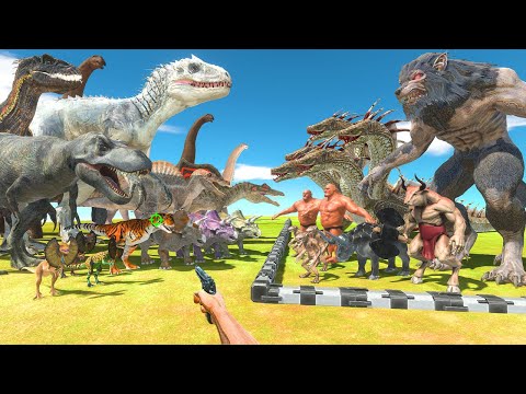 FPS Avatar Rescues Fantasy and Fights Dinosaurs - Animal Revolt Battle Simulator