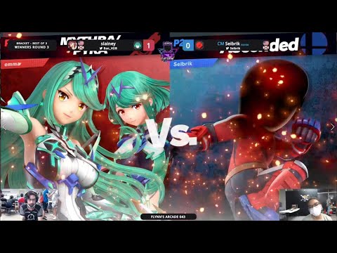 Flynn's Arcade 043 Winners Round 2 - slainey (Pyra Mythra) Vs. Seibrik (Mii Brawler) SSBU ULTIMATE