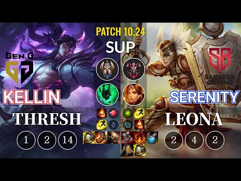 GEN Kellin Thresh vs SB Serenity Leona Sup - KR Patch 10.24