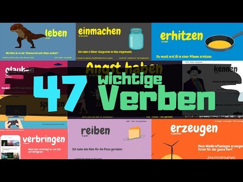 47 wichtige Verben mit Beispielen - 47 most common verbs in german with examples