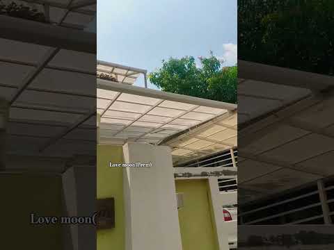 Polycarbonate sheet roofing#rooftopgarden #carporch #homedecor
