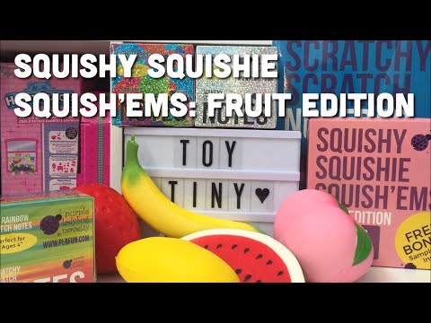 Squishy Squishie Squish’ems: Fruit Edition Review Purple Ladybug Novelty | Toy Tiny Video