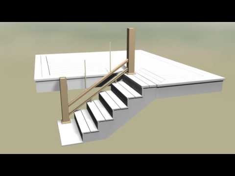 TimberTech® Classic Composite Series & Reserve Railing Installation  - CableRail Infill - Stairs