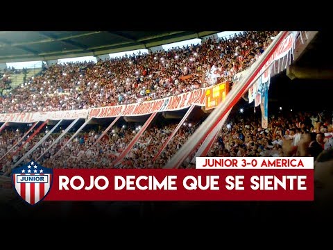 "Te fuistes a la B - Frente Rojiblanco sur, Junior 3-0 America 2017" Barra: Frente Rojiblanco Sur • Club: Junior de Barranquilla