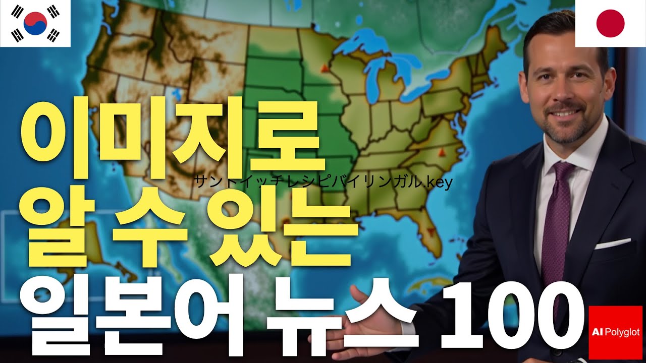 이미지로 알 수 있는 일본어 뉴스 100 | 자연스러운 듣기 | 히라가나 병기 | 일본어 배우기