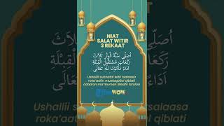 Bacaan Niat Salat Witir 3 Rekaat, Lengkap dengan Arab dan Latinnya