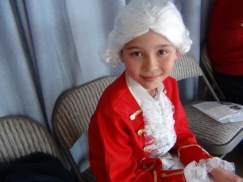 Jake (10yr), disguised as young Mozart, performs Mozart Sonata No. 10 in C Major, K 330