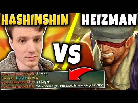 CLAPPING HASHINSHIN IN SOLO QUEUE (HE FLAMED IN ALL CHAT) Heizman vs. Hashinshin - League of Legends