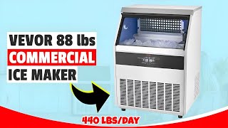Vevor Commercial Ice Maker Review | 440 lbs/Day, 160 Ice Cubes, Self-Cleaning, Insulated Storage