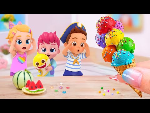 Amazing Rainbow Ice Cream🍦🌈 How To Make Mini Rainbow Ice Cream Decorating Ideas ✨ Sweet Cake Master