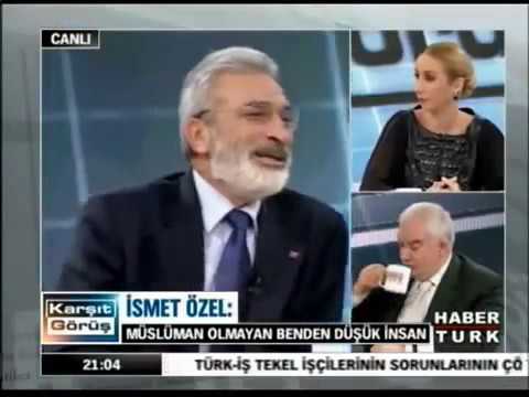 Habertürk spikerine ismet özelden  kapak cevap.