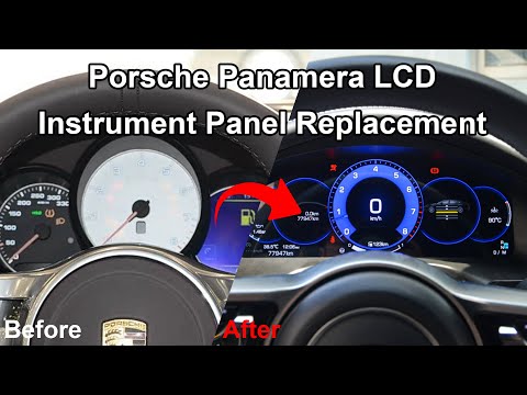Porsche Panamera Cluster Digital Dashboard Meter install video (with CarPlay funcitons)