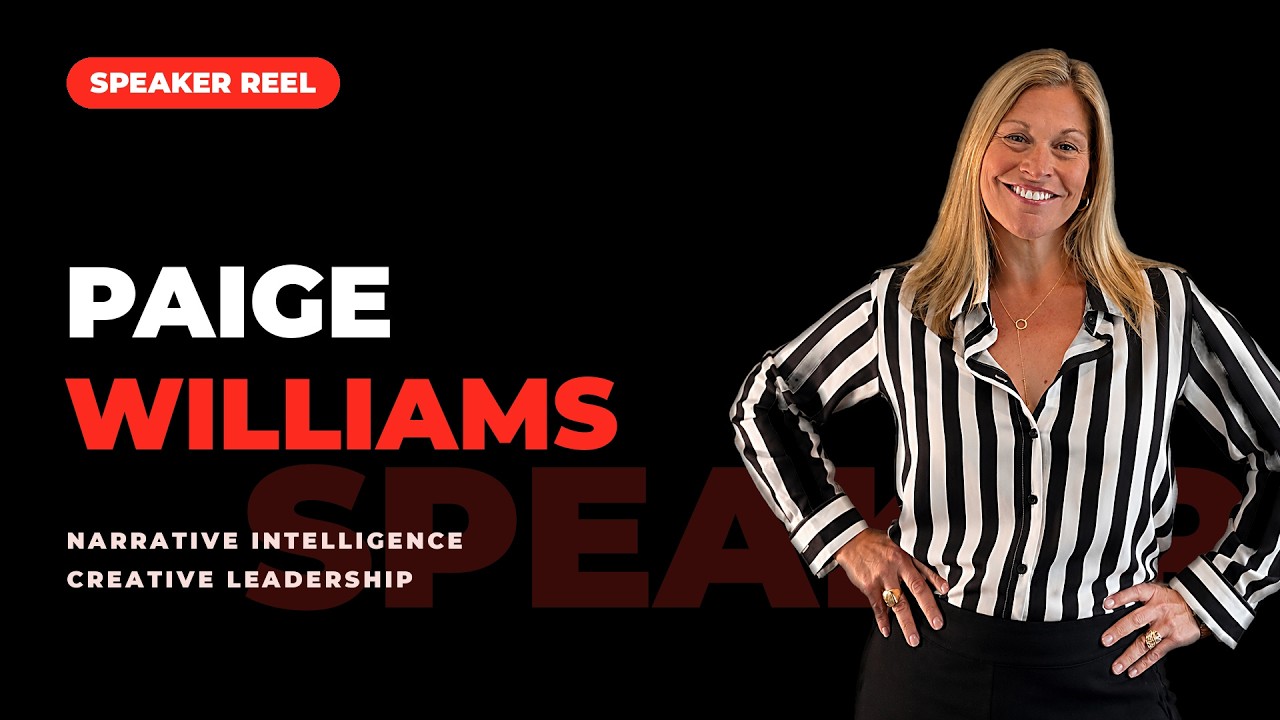 Promotional video thumbnail 1 for Paige Williams | Narrative Intelligence, Leadership & Change