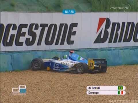 MT89 GP2Series 2006 Hungaroring Race2 Di Grassi crashes