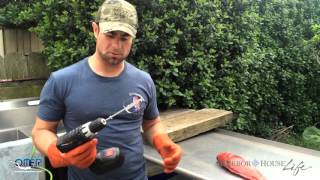 Clean fish with a drill