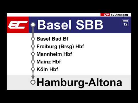 SBB Ansage » Begrüssung im EuroCity nach Hamburg-Altona (in Basel SBB)