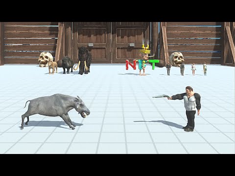 PREHISTORIC MAMMALS VS MODERN HUMANS -  Animal Revolt Battle Simulator