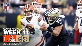 Download Lagu Cleveland Browns vs. New Orleans Saints | 2024 Week 11 Game Highlights Thumbnail