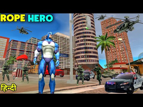 Rope hero gangster city gameplay (Android , iOS)