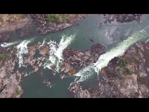 Rio Iriri rapids, at the confluence of the Xingu. Habitat of Baryancistrus and Pseudacanthicus