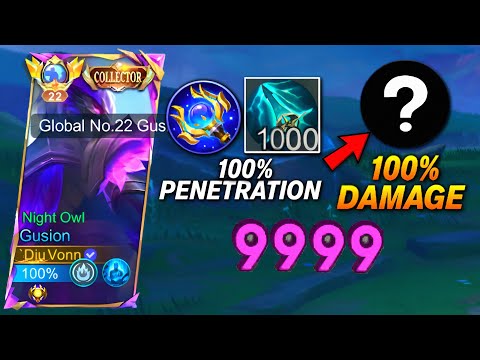 GUSION FULL DAMAGE BUILD +  PETRIFY IS TOTALLY OP!! ( 100% ENEMY NO ESCAPE )