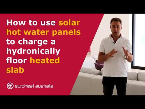 Can we use solar hot water panels to charge our hydronically floor heated slab?
