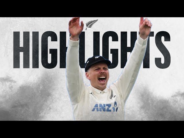 Hope 💯 & Bracewell Worldie | Highlights + Interviews | New Zealand v West Indies | 1st Test Day 4