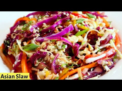 crunchy Asian slaw without mayonnaise | salad recipes | Easy Asian slaw recipe