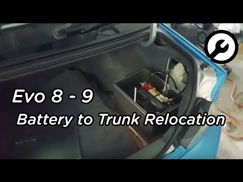 Battery Relocation on an Evo 9 - front to rear trunk